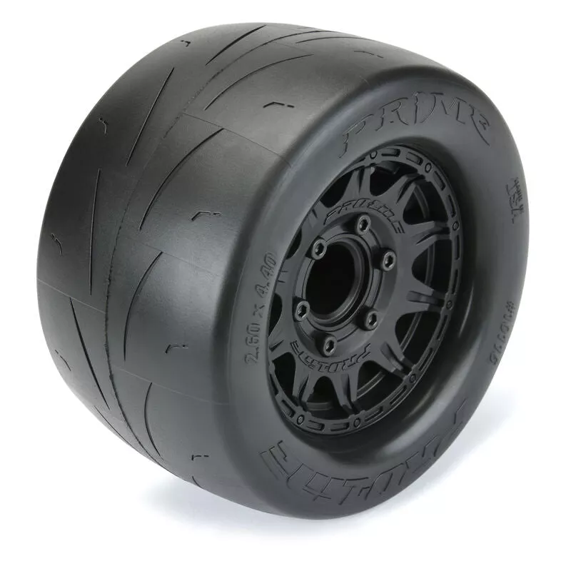 1/10 Prime Front/Rear 2.8" Street MT Tires Mounted 12mm Blk Raid (2) - PRO1011610