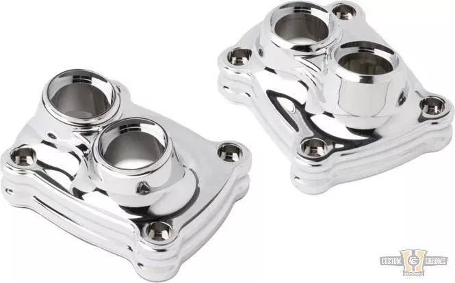 10-Gauge Lifter Block Covers Chrome For Harley-Davidson