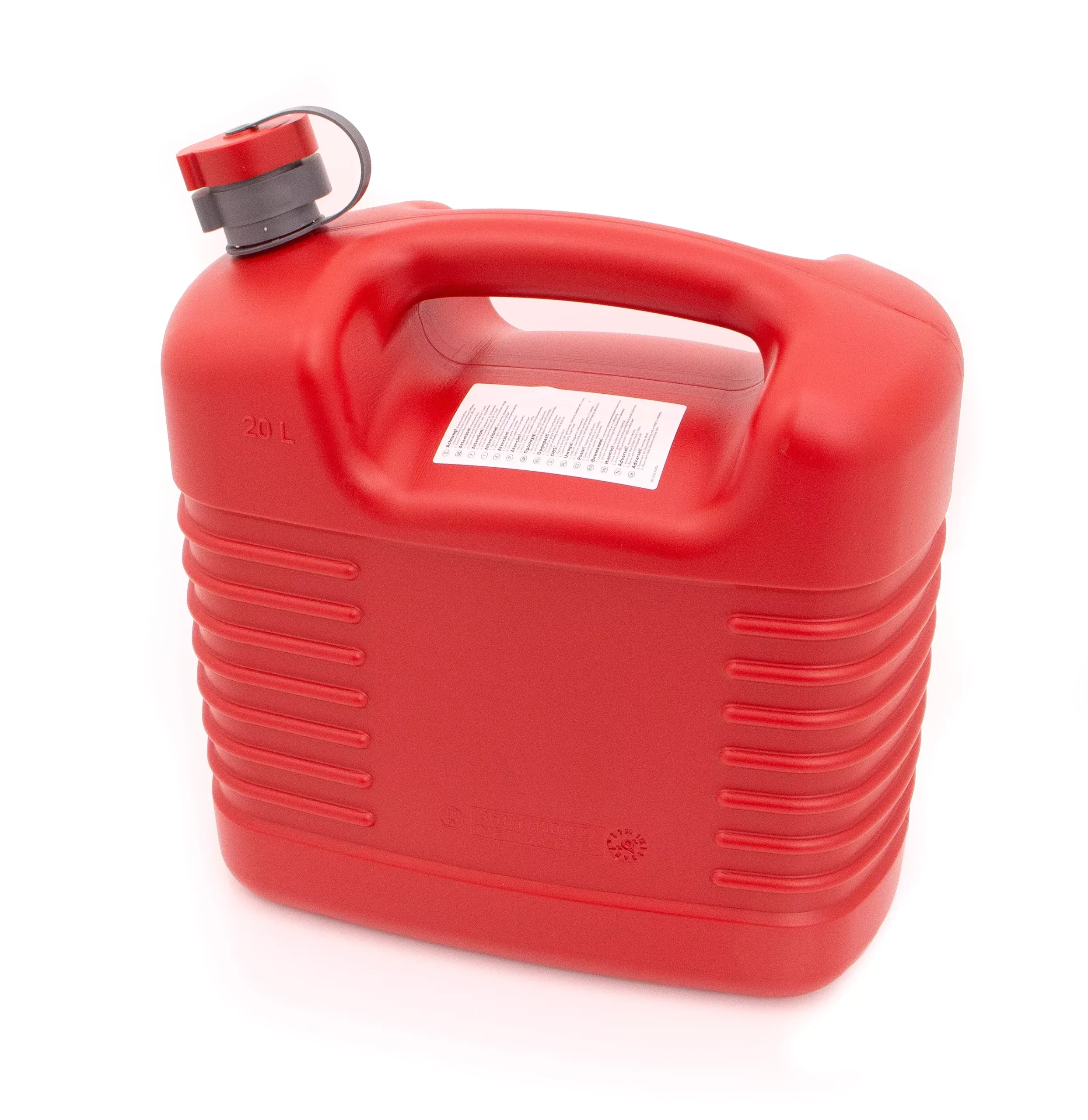 20-Liter Red Fuel Cans with Flexible Spouts