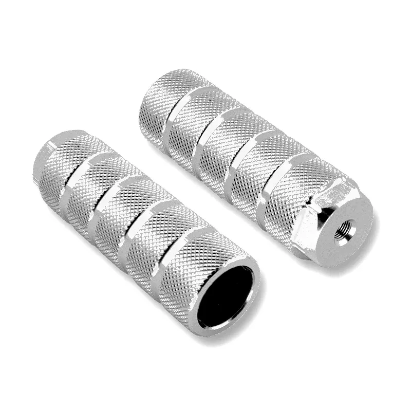 26T Silver Bike Footrest Set