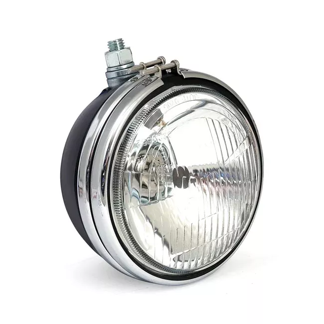 5-3/4" Black OEM Style Headlight For Harley Davidson FX, FXR & XL