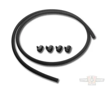 6 BLACK BRAIDED OIL HOSE For Harley-Davidson