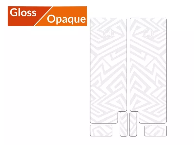ALGIS LINES matte white fork protector sticker kit