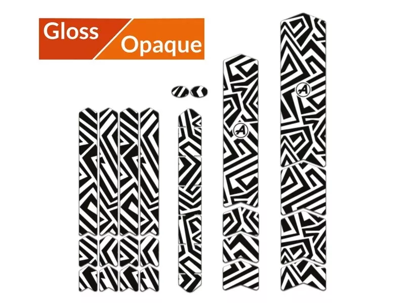 ALGIS matte L LINES black protective frame sticker kit