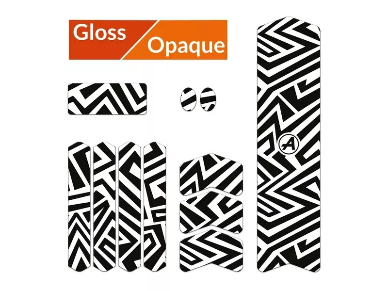 ALGIS matte M LINES black protective frame sticker kit