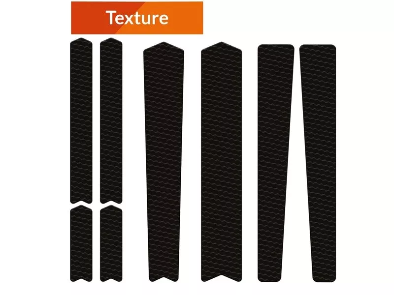 ALGIS texture Gravel/Road black protective frame sticker kit