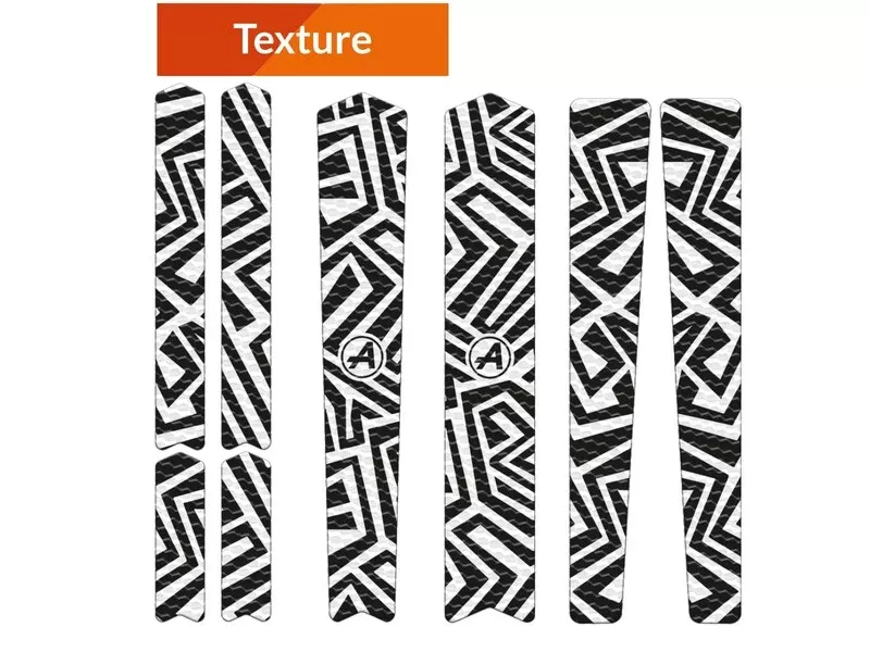 ALGIS texture Gravel/Road frame protector sticker kit white