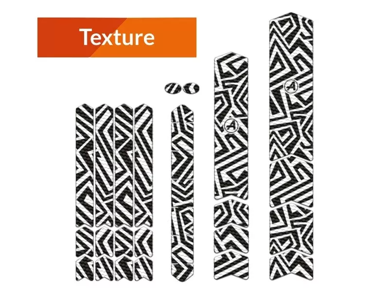 ALGIS texture L LINES black protective frame sticker kit