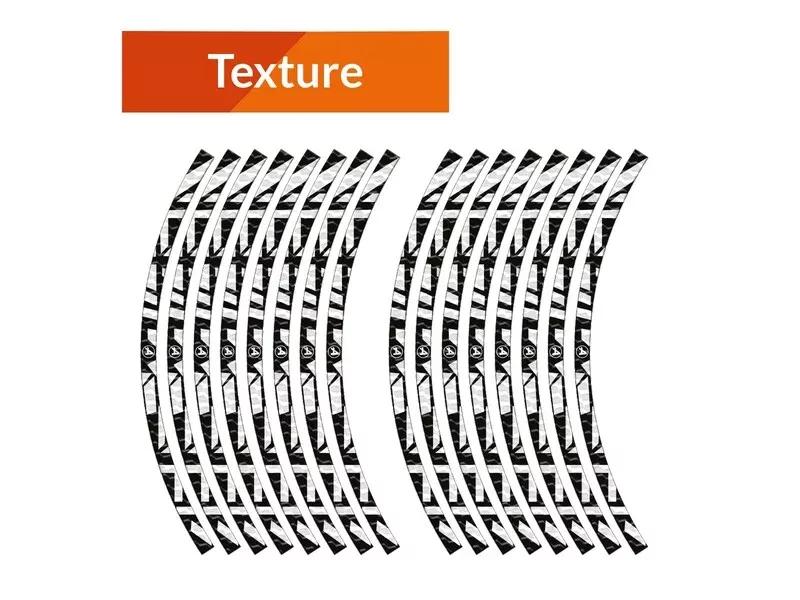 ALGIS TRIBAL texture black rim protector stickers