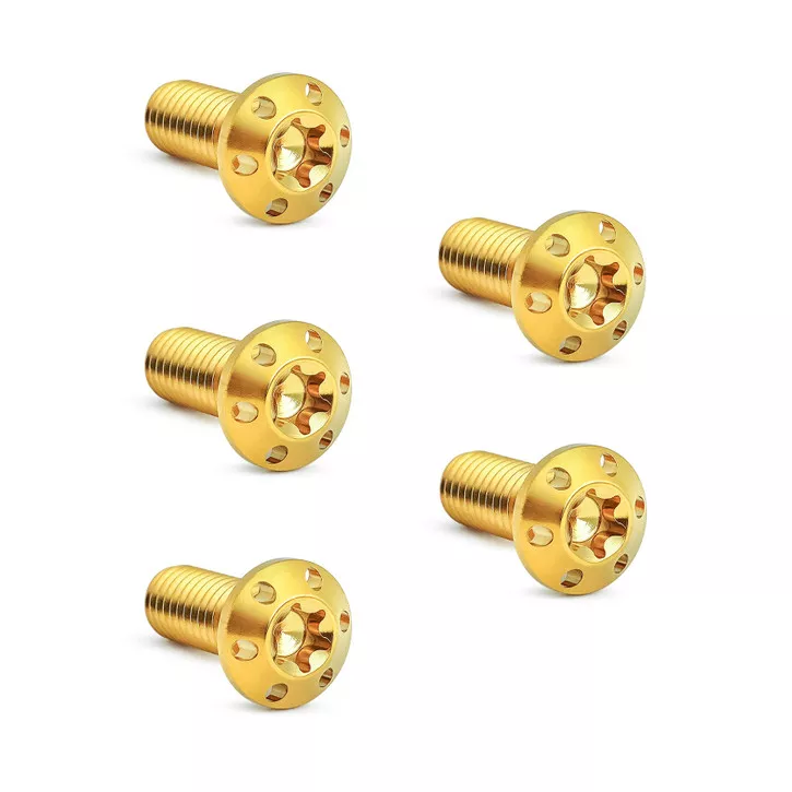 Arlen Ness Gold Titanium Standard Front Rotor Bolts