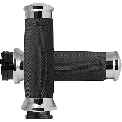 Avon Custom Contour Chrome Grips For Harley Davidson
