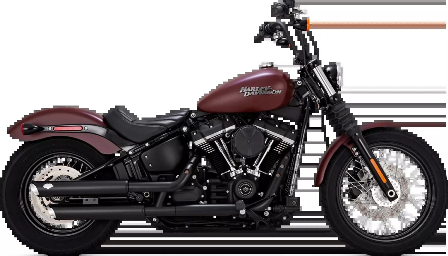 Black 3" Twin Slash Slip-On Mufflers for Harley Davidson