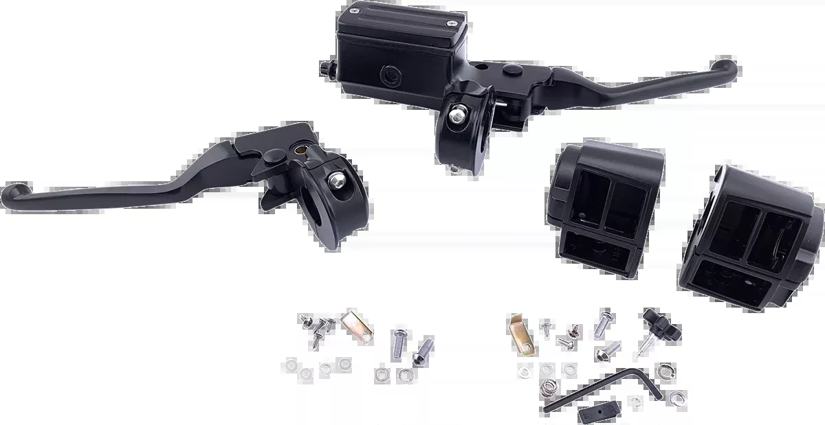 Black Handlebar Control Kit For Harley-Davidson 1984-1995