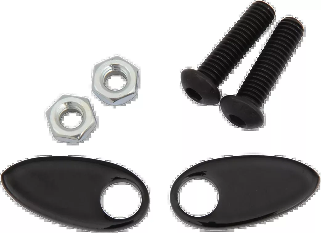 Black Rear Turn Signal Light Hole Covers for Haley-Davidson