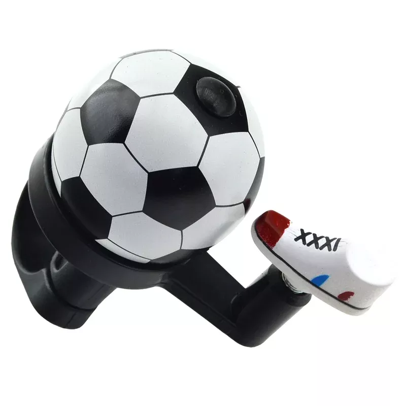 Box of 12 bicycle bells, soccer ball
