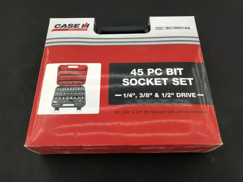 Case IH 45pc Bit Socket Set 1/4″,3/8″,1/2″ Allen Torx Snap on Blue Point