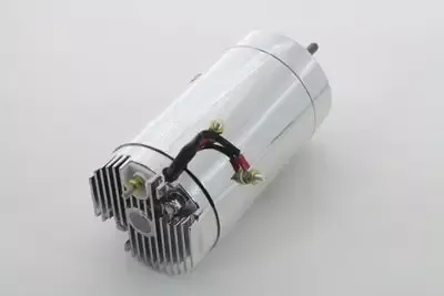 Chrome 12 Volt 2-Brush Generator with Low Output