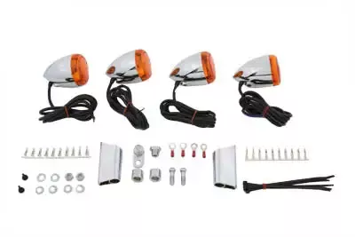 Chrome Torpedo Bullet Turn Signal Kit