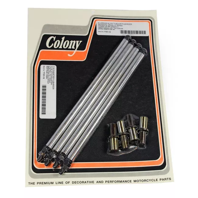 Colony Aluminum Adj. Solid Pushrod Conversion Kit. Panhead
