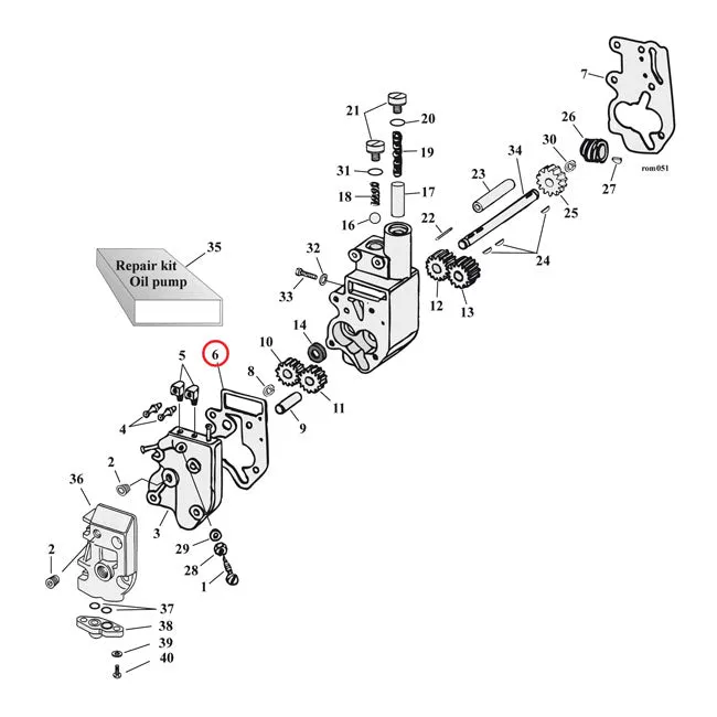 Cometic Gaskets, Oil Pump Body To Cover For Harley Davidson