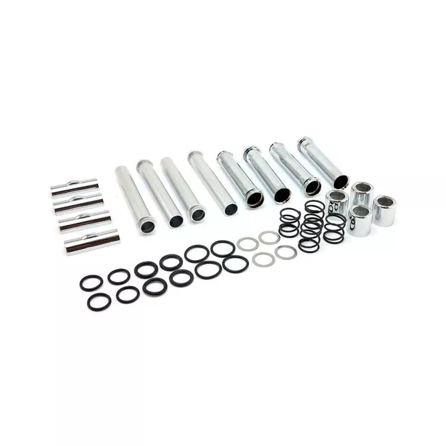 Complete M8 Pushrod Cap Kit. Chrome For Harley Davidson