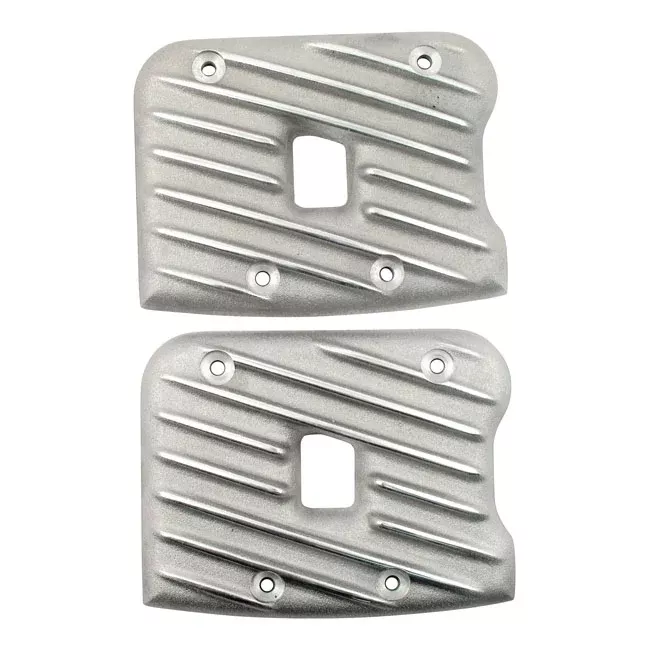 EMD Ribster Rocker Cover Set, Semi-Polished, for Harley-Davidson