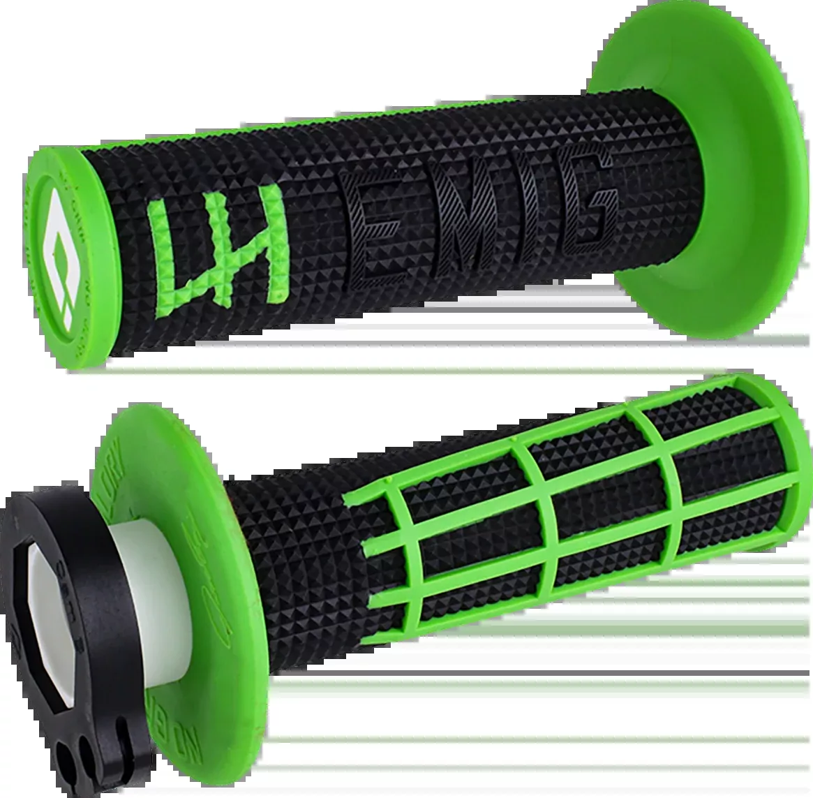 Emig 2.0 Racing V2 Lock-On Grips Black Green