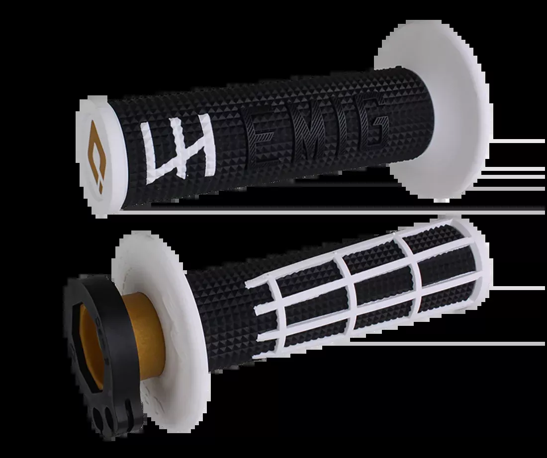 Emig 2.0 Racing V2 Lock-On Grips White Black
