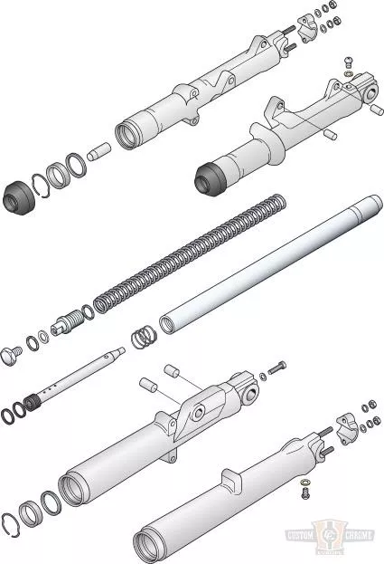 FORK SLIDER BUTTOM STUDS & NUTS For Harley-Davidson