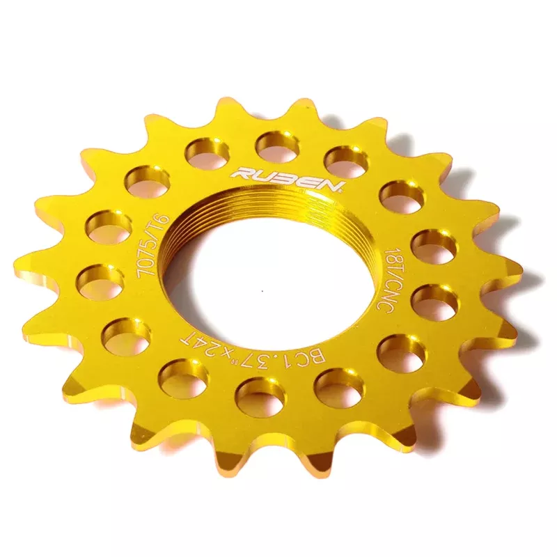 Gold-colored 14-tooth fixie fixed gear
