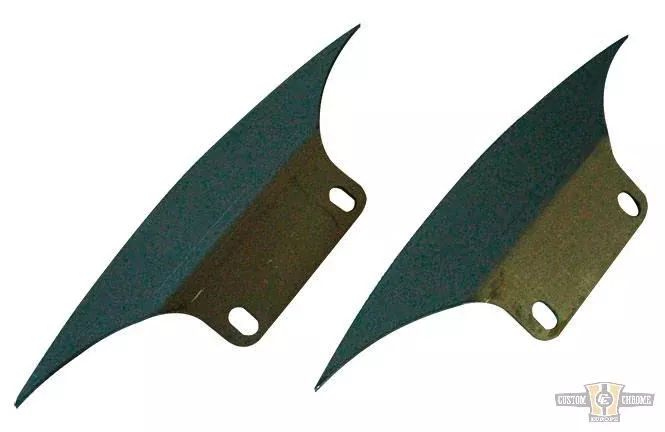 Non-Cut Out Front Fender Side Plate Raw For Harley-Davidson