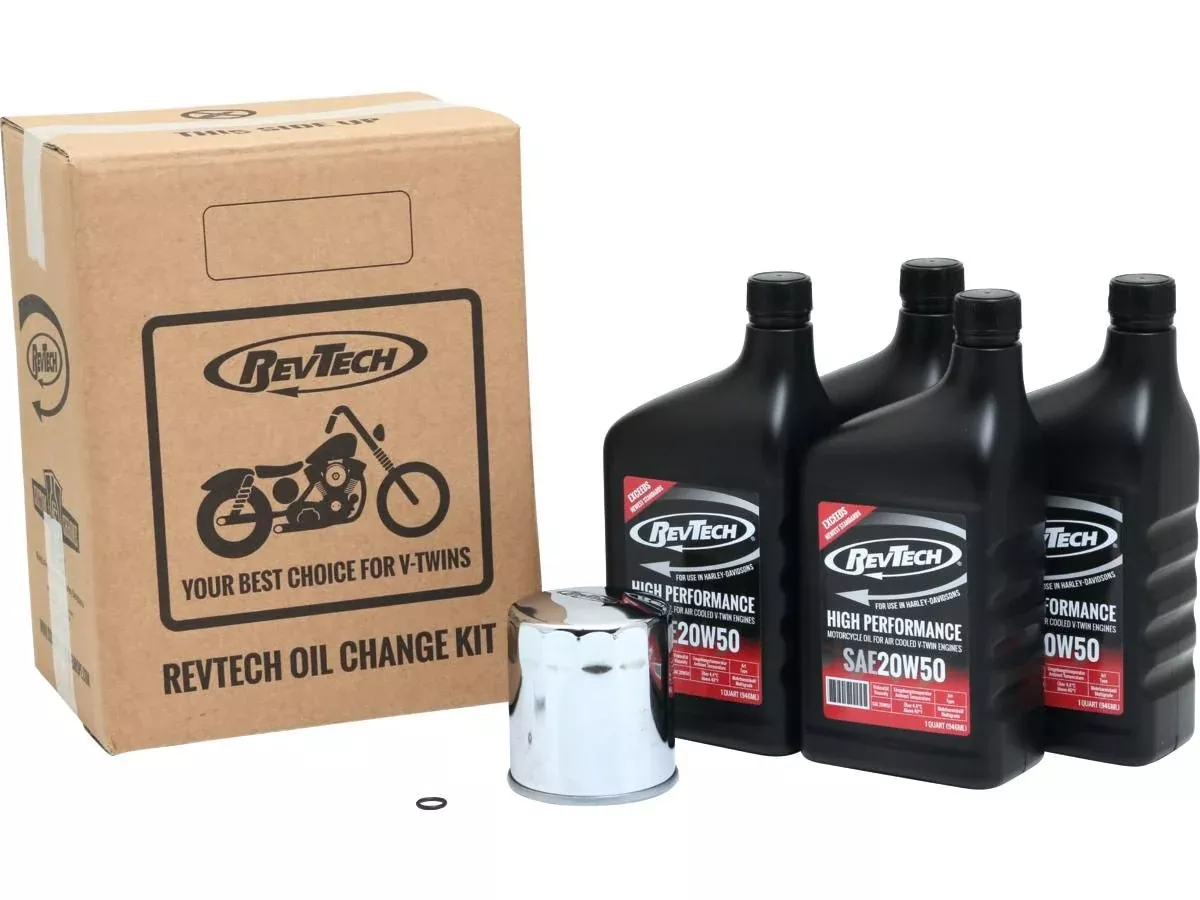 Oil Change Kit for Harley-Davidson RevTech 20W50 Mineral