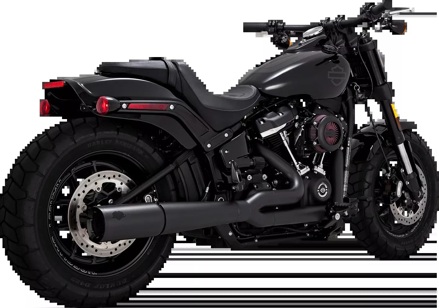 Pro Pipe 2-into-1 Matte Black Exhaust System for Harley Davidson