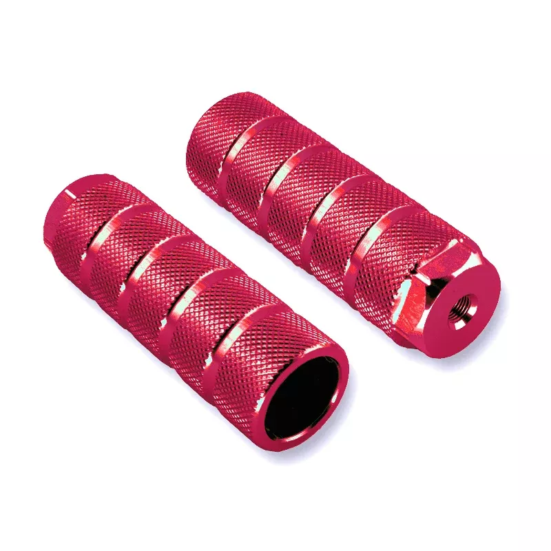 Red footrest set for M14 bikes.