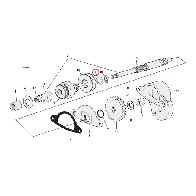 Retaining Rings, Starter Shaft For Harley Davidson