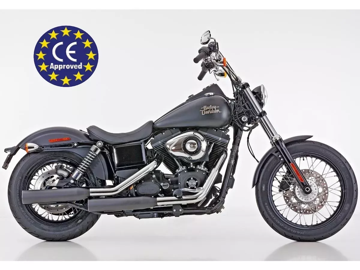 RevTech ECE Approved Exhaust for Harley-Davidson Dyna 2006-2016 Black