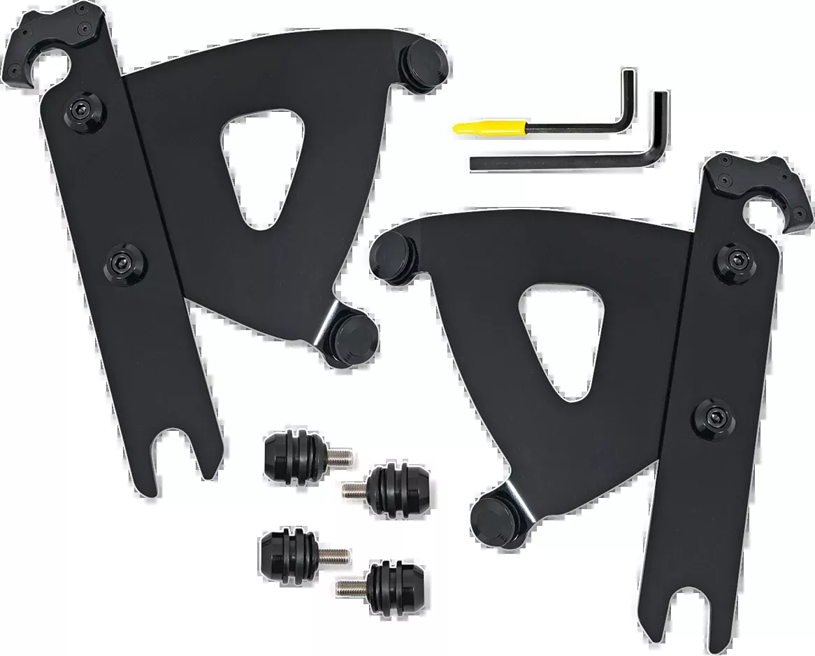 Road Warrior Black Detachable Windshield Mounting Kit for Harley-Davidson