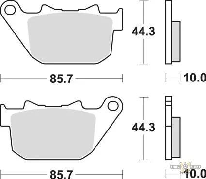 Sintered Street Replacement Brake Pads For Harley-Davidson