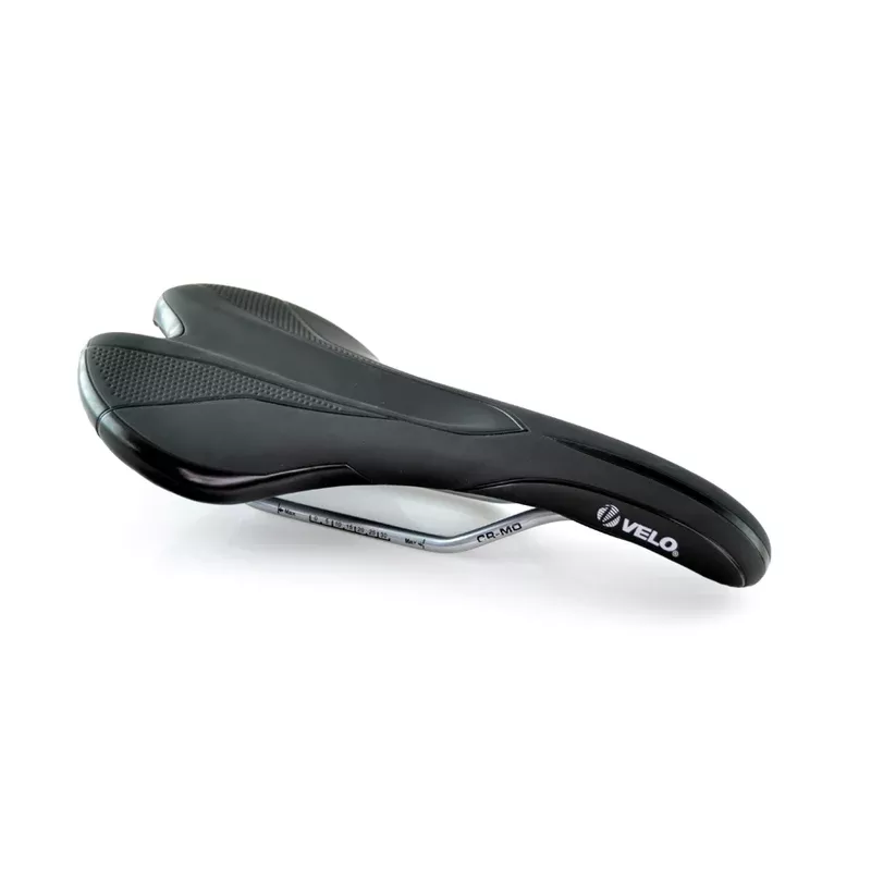 VELO Miles VL1535 black bicycle saddle, chromoly rails