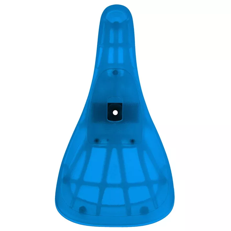 VELO VL7101 pivoting seat post saddle, translucent blue nylon
