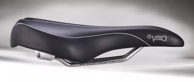 VELO VWB O 199 D1 V-Foam saddle with SS rails, prostate